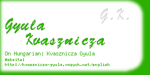 gyula kvasznicza business card